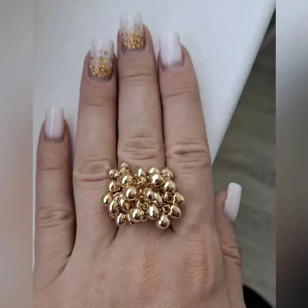 Baroque Ball Cluster Ring